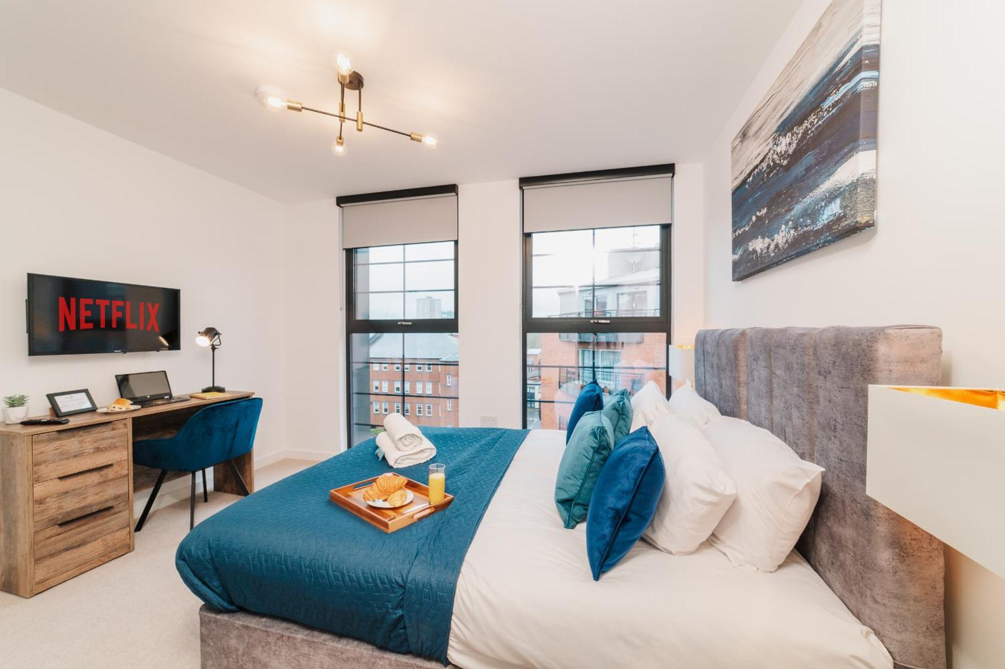 Luxury City & Canal View Stylish Pad, Family, Contractors, Fast Wifi Birmingham Exterior foto